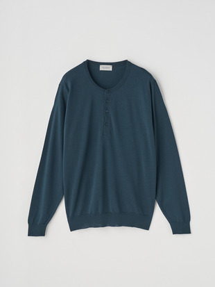 ヘンリーネック長袖ニットプルオーバー | A4786 | 30G MODERN FIT