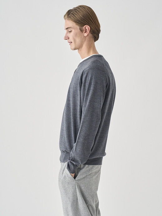 ヘンリーネック長袖ニットプルオーバー | A4786 | 30G MODERN FIT 詳細画像 CHARCOAL 4