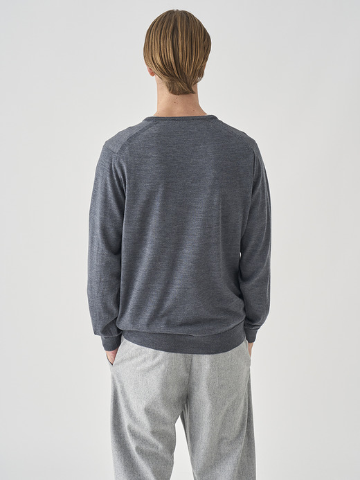 ヘンリーネック長袖ニットプルオーバー | A4786 | 30G MODERN FIT 詳細画像 CHARCOAL 5