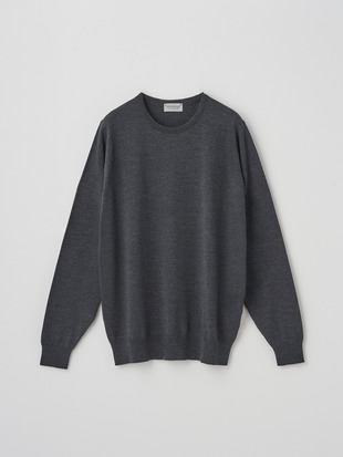 クルーネック長袖ニットプルオーバー | A4787 | 24G MODERN FIT