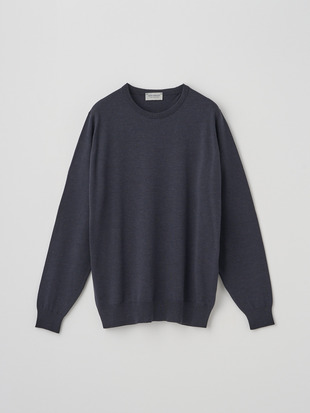 クルーネック長袖ニットプルオーバー | A4787 | 24G MODERN FIT