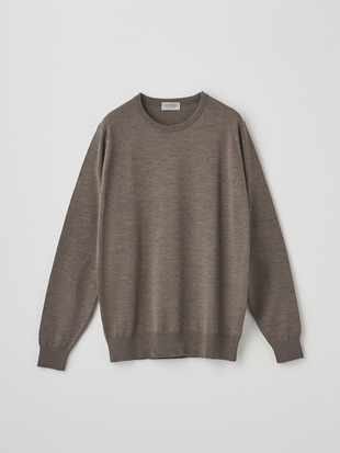 クルーネック長袖ニットプルオーバー | A4787 | 24G MODERN FIT