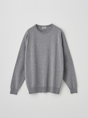 クルーネック長袖ニットプルオーバー | A4787 | 24G MODERN FIT