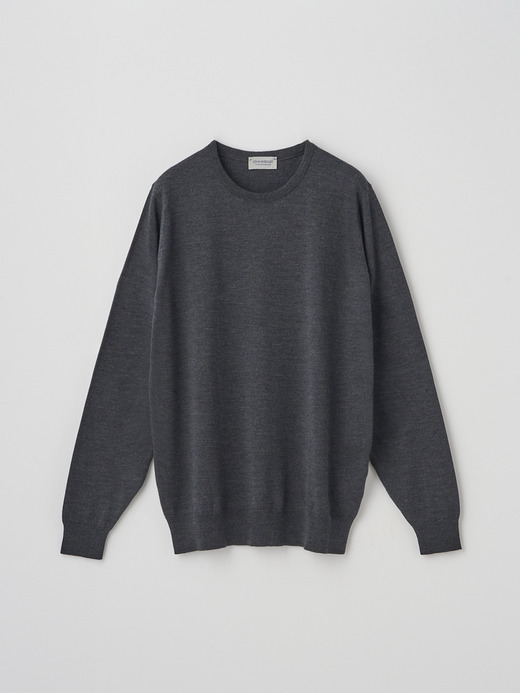 クルーネック長袖ニットプルオーバー | A4787 | 24G MODERN FIT 詳細画像 CHARCOAL 1