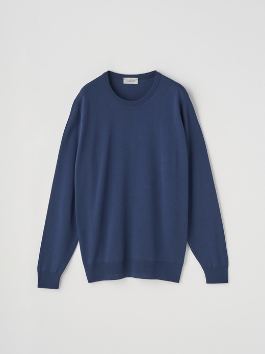 クルーネック長袖ニットプルオーバー | A4787 | 24G MODERN FIT 詳細画像 HEMINGWAY BLUE 2