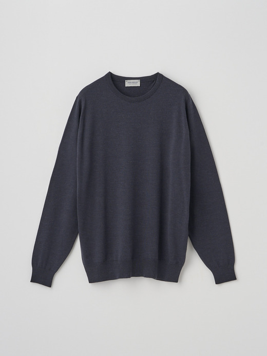 クルーネック長袖ニットプルオーバー | A4787 | 24G MODERN FIT 詳細画像 HEPBURN SMOKE 1