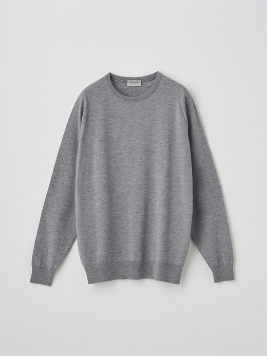 クルーネック長袖ニットプルオーバー | A4787 | 24G MODERN FIT 詳細画像 SILVER 1