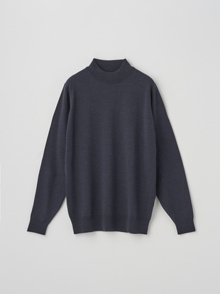 モックネック長袖ニットプルオーバー | A4788 | 24G MODERN FIT
