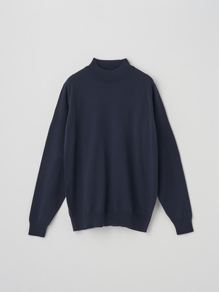 モックネック長袖ニットプルオーバー | A4788 | 24G MODERN FIT