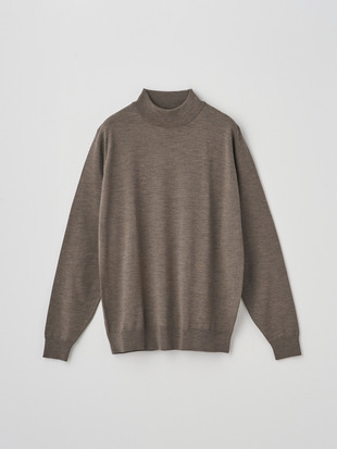 モックネック長袖ニットプルオーバー | A4788 | 24G MODERN FIT