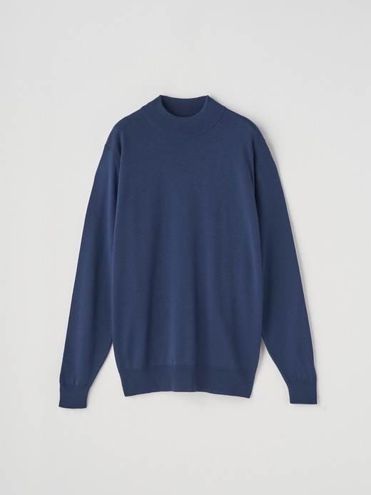 モックネック長袖ニットプルオーバー | A4788 | 24G MODERN FIT 詳細画像 HEMINGWAY BLUE 1