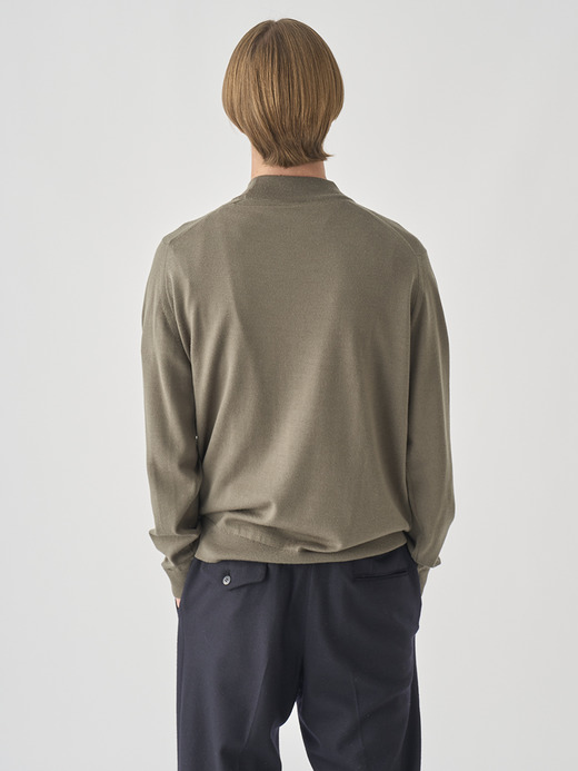 モックネック長袖ニットプルオーバー | A4788 | 24G MODERN FIT 詳細画像 MANSFIELD GREEN 5