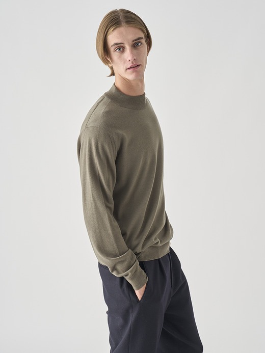 モックネック長袖ニットプルオーバー | A4788 | 24G MODERN FIT 詳細画像 MANSFIELD GREEN 6
