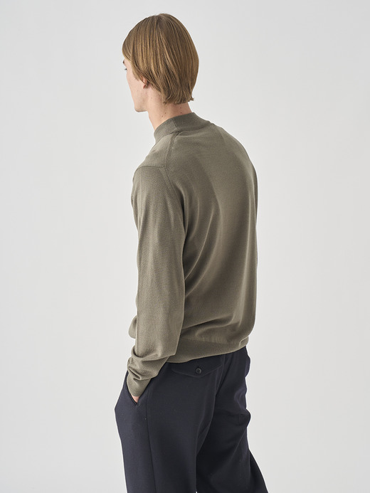 モックネック長袖ニットプルオーバー | A4788 | 24G MODERN FIT 詳細画像 MANSFIELD GREEN 7