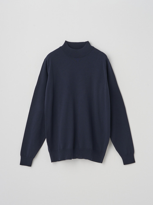モックネック長袖ニットプルオーバー | A4788 | 24G MODERN FIT 詳細画像 MIDNIGHT 1