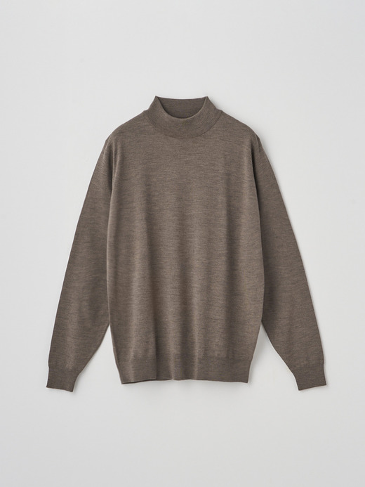 モックネック長袖ニットプルオーバー | A4788 | 24G MODERN FIT 詳細画像 MUSHROOM 1