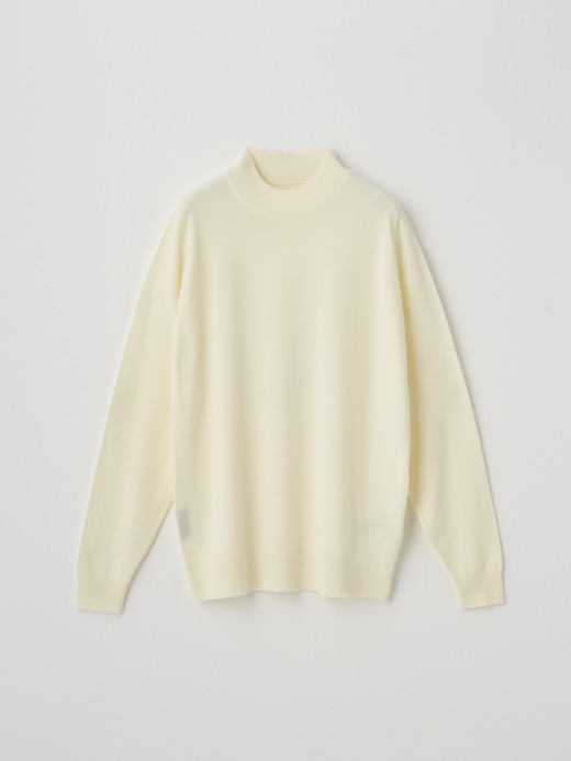 モックネック長袖ニットプルオーバー | A4788 | 24G MODERN FIT 詳細画像 SNOW WHITE 1