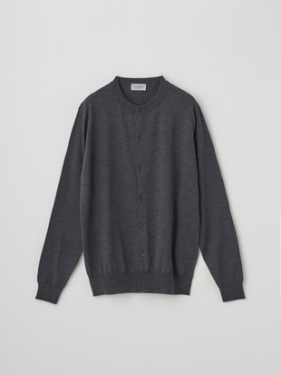 クルーネック長袖ニットカーディガン | A4790 | 24G MODERN FIT
