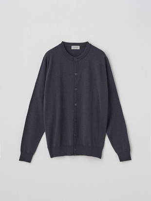 クルーネック長袖ニットカーディガン | A4790 | 24G MODERN FIT