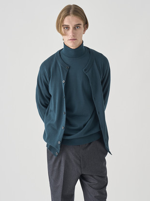 クルーネック長袖ニットカーディガン | A4790 | 24G MODERN FIT