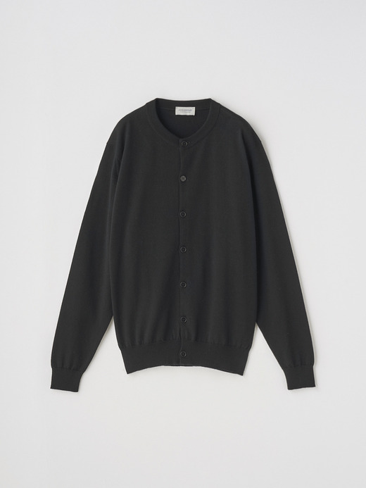 クルーネック長袖ニットカーディガン | A4790 | 24G MODERN FIT 詳細画像 BLACK 2