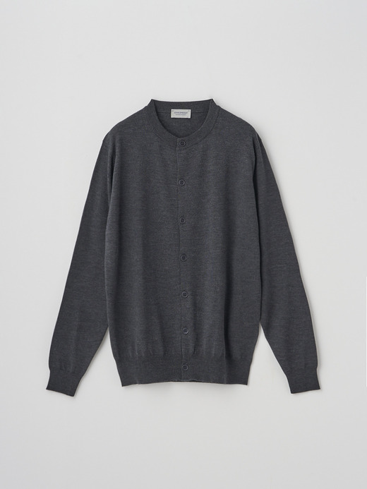 クルーネック長袖ニットカーディガン | A4790 | 24G MODERN FIT 詳細画像 CHARCOAL 1