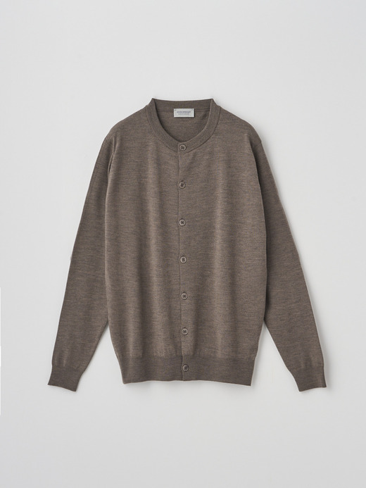 クルーネック長袖ニットカーディガン | A4790 | 24G MODERN FIT 詳細画像 MUSHROOM 1
