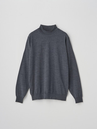 シングルモックネック長袖ニットプルオーバー | A4802 | 30G MODERN FIT