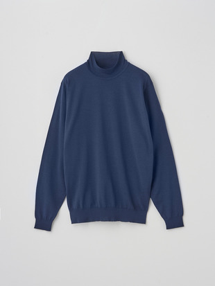 シングルモックネック長袖ニットプルオーバー | A4802 | 30G MODERN FIT