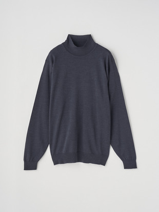 シングルモックネック長袖ニットプルオーバー | A4802 | 30G MODERN FIT