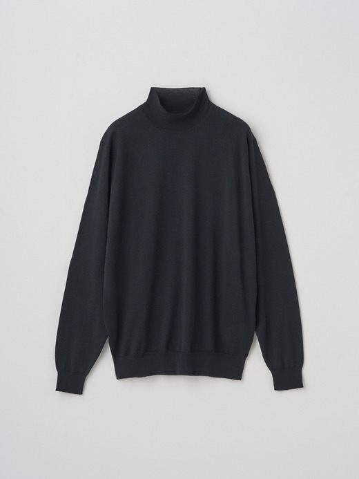 シングルモックネック長袖ニットプルオーバー | A4802 | 30G MODERN FIT 詳細画像 BLACK 1