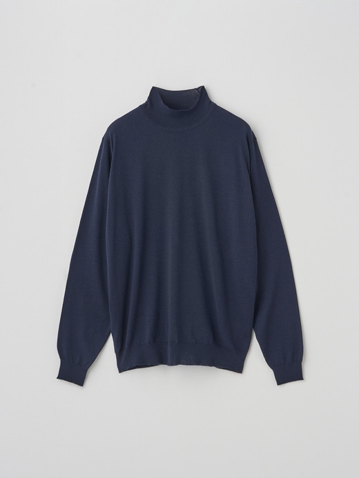 シングルモックネック長袖ニットプルオーバー | A4802 | 30G MODERN FIT 詳細画像 MIDNIGHT 1
