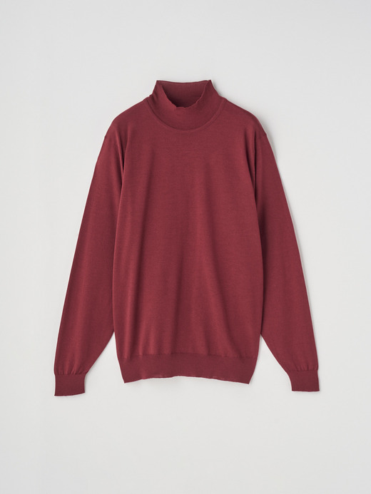 シングルモックネック長袖ニットプルオーバー | A4802 | 30G MODERN FIT 詳細画像 WOOLF RED 2