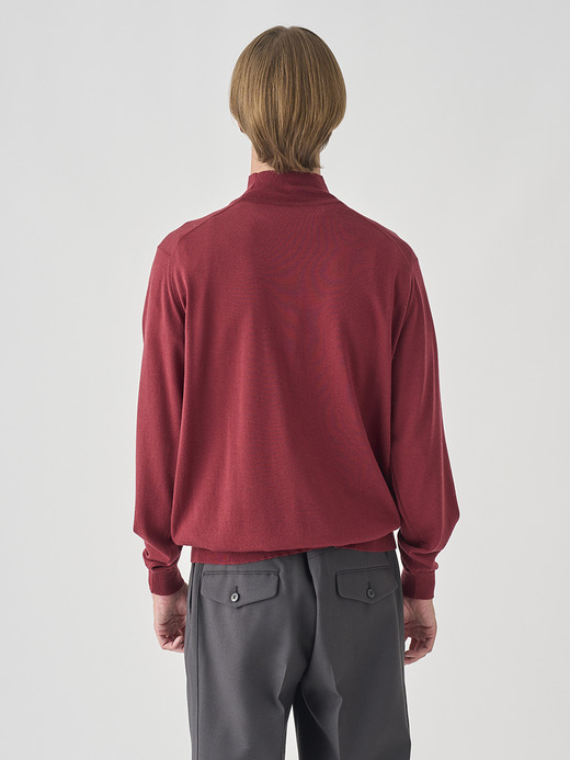 シングルモックネック長袖ニットプルオーバー | A4802 | 30G MODERN FIT 詳細画像 WOOLF RED 5