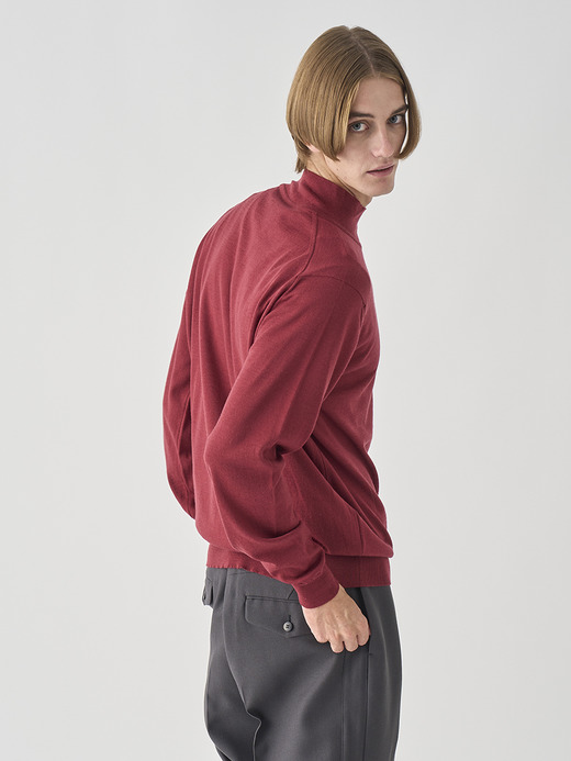 シングルモックネック長袖ニットプルオーバー | A4802 | 30G MODERN FIT 詳細画像 WOOLF RED 6