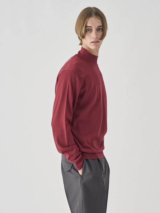 シングルモックネック長袖ニットプルオーバー | A4802 | 30G MODERN FIT 詳細画像 WOOLF RED 7