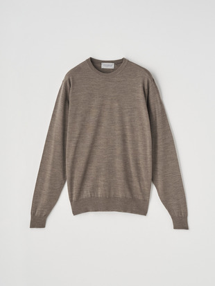 JSロゴインターシャ クルーネック長袖ニットプルオーバー | A4829-SCANLAN | 30G MODERN FIT