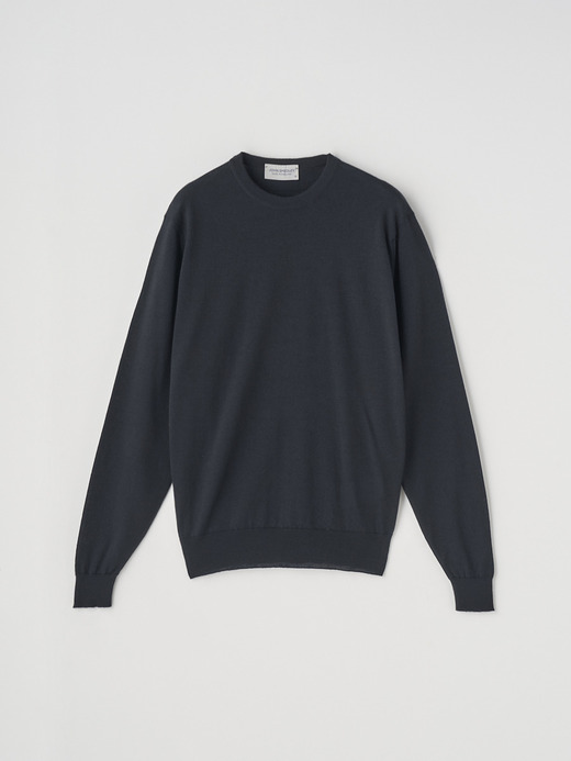 JSロゴインターシャ クルーネック長袖ニットプルオーバー | A4829-SCANLAN | 30G MODERN FIT 詳細画像 NO1(A4829) 2
