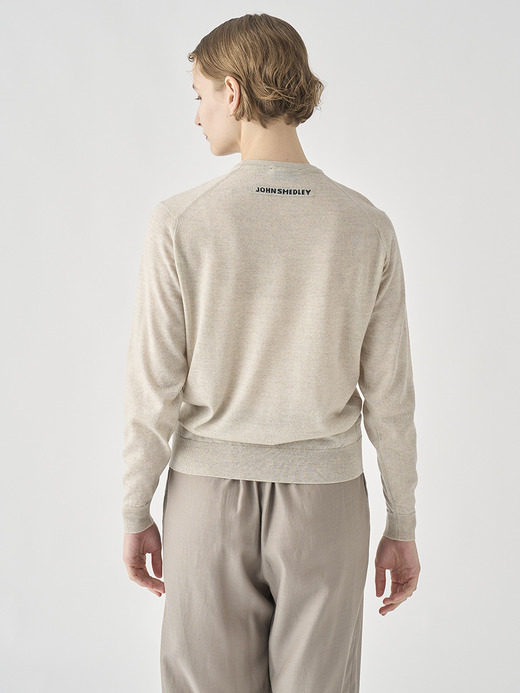 JSロゴインターシャ クルーネック長袖ニットプルオーバー | A4829-SCANLAN | 30G MODERN FIT 詳細画像 NO5(A4829) 5