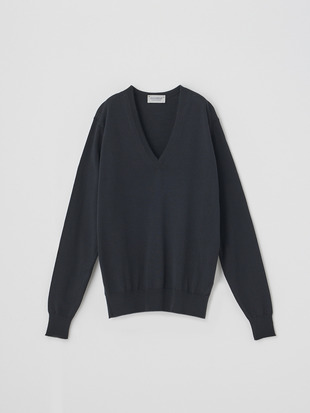 Ｖネック長袖ニットプルオーバー | AILSA | 30G CONTEMPORARY FIT