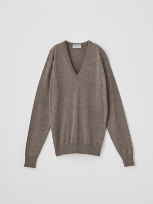 Ｖネック長袖ニットプルオーバー | AILSA | 30G CONTEMPORARY FIT