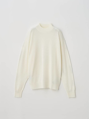 モックネック長袖ニットプルオーバー| AMITY | 30G COMMON FIT