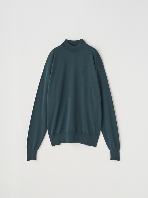 モックネック長袖ニットプルオーバー| AMITY | 30G COMMON FIT 詳細画像 RICHARDSON GREEN 2