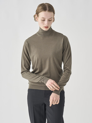 タートルネック長袖ニットプルオーバー | AOFIE | 30G CONTEMPORARY FIT
