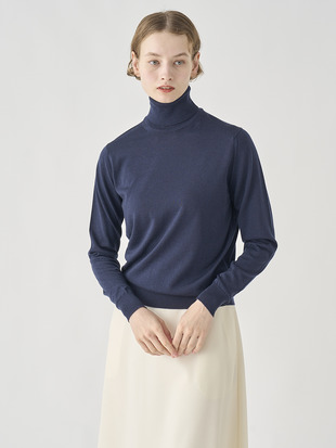 タートルネック長袖ニットプルオーバー | AOFIE | 30G CONTEMPORARY FIT