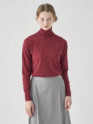 タートルネック長袖ニットプルオーバー | AOFIE | 30G CONTEMPORARY FIT