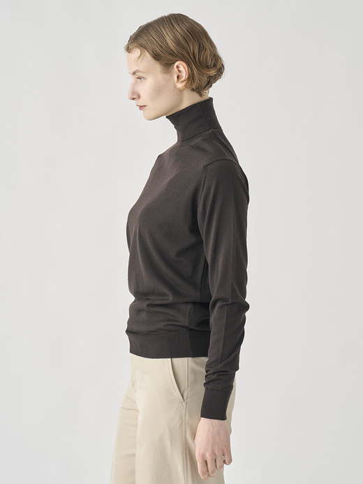 タートルネック長袖ニットプルオーバー | AOFIE | 30G CONTEMPORARY FIT 詳細画像 FAULKNER BROWN 4