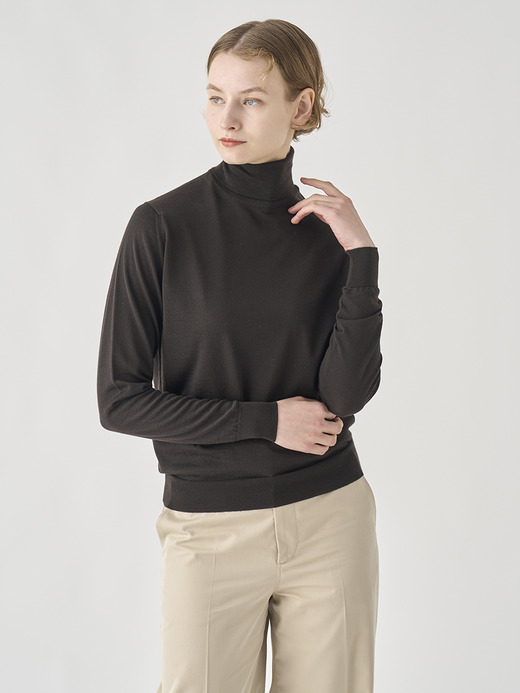 タートルネック長袖ニットプルオーバー | AOFIE | 30G CONTEMPORARY FIT 詳細画像 FAULKNER BROWN 6