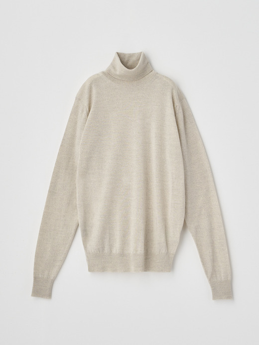 タートルネック長袖ニットプルオーバー | AOFIE | 30G CONTEMPORARY FIT 詳細画像 GREY FLEECE 1