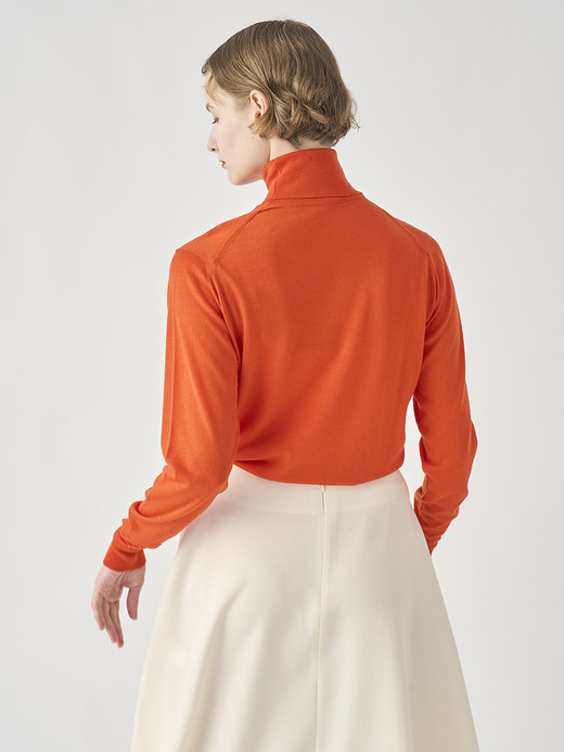 タートルネック長袖ニットプルオーバー | AOFIE | 30G CONTEMPORARY FIT 詳細画像 HARDWICK ORANGE 5